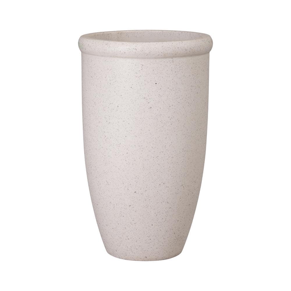 13 in. L x 22 in. H White Terrazzo Round Planter price history on PriceWatchPro