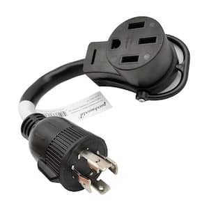 1 ft. 10/3 Generator 30 Amp 4-Prong Locking L14-30P Plug to 50 Amp 4-Prong 14-50R Adapter cord(L14-30P to 14-50R)FOR RVs