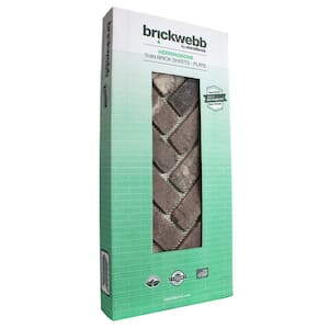 28 in. x 12.5 in. x 0.5 in. Brickwebb Herringbone Monument Thin Brick Sheets (Box of 5-Sheets)