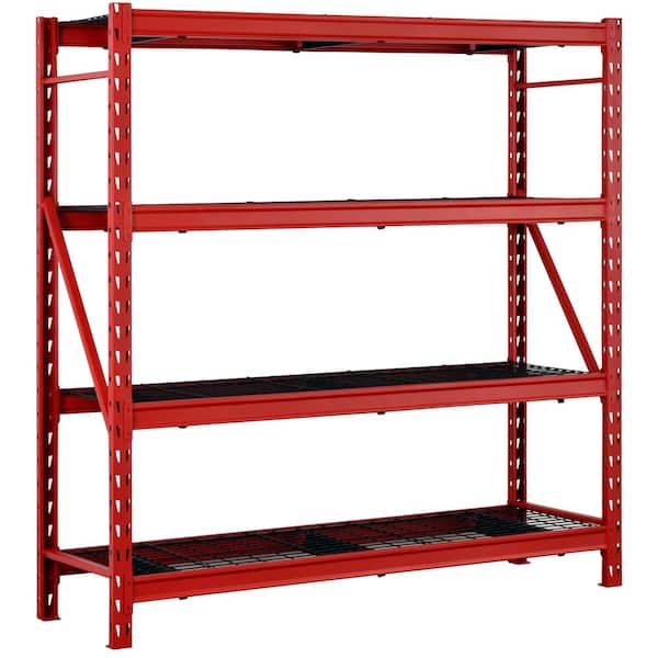 Husky Red 4 Tier Heavy Duty Industrial, Diy Industrial Shelves Home Depot