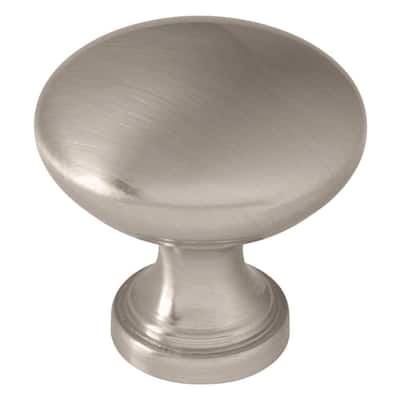 Classic Round 1-1/4 in. (32mm) Satin Nickel Hollow Cabinet Knob