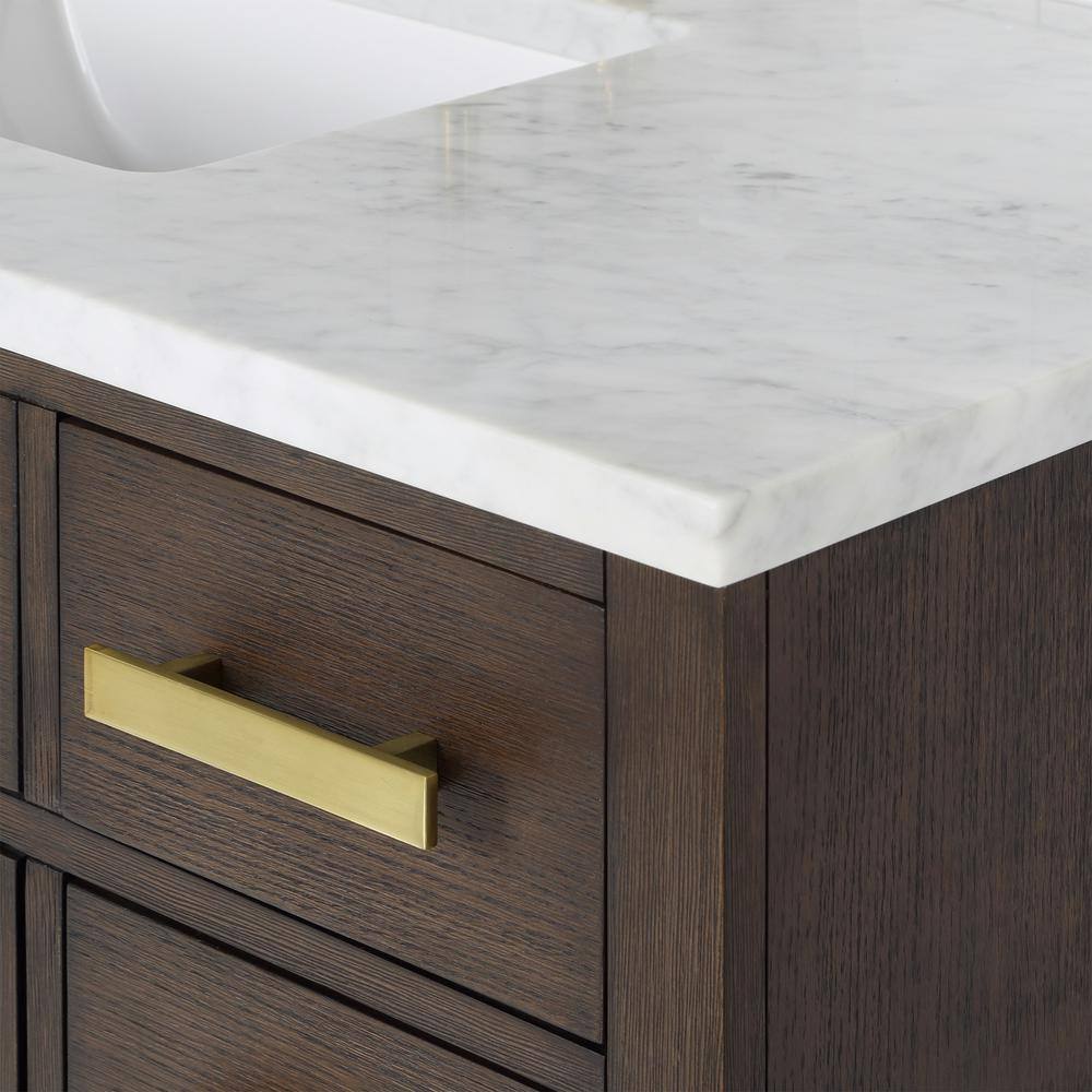 Chestnut 48" Brown Pine Vanity with White Ceramic Sink