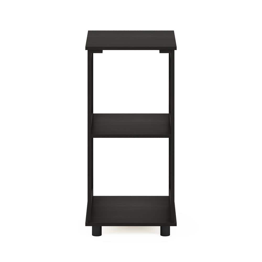 Espresso Composite Wood 2-Tier Tall End Table