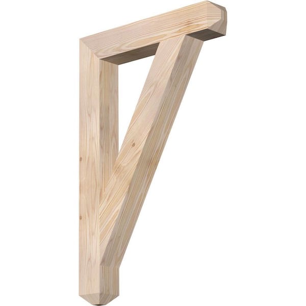 Ekena Millwork 3.5 in. x 34 in. x 22 in. Douglas Fir Traditional Craftsman Smooth Bracket