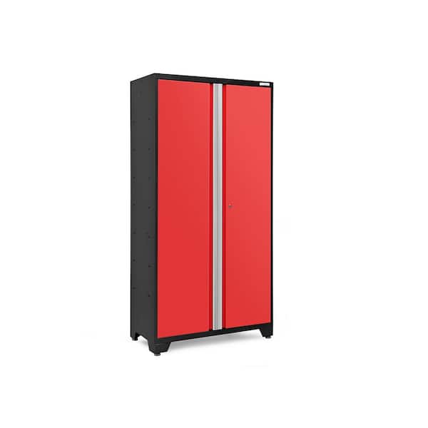 NewAge Products Bold Series 42 in. W x 76.75 in. H x 18 in. D 24-Gauge Steel Garage Storage Multi-Use Locker in Red