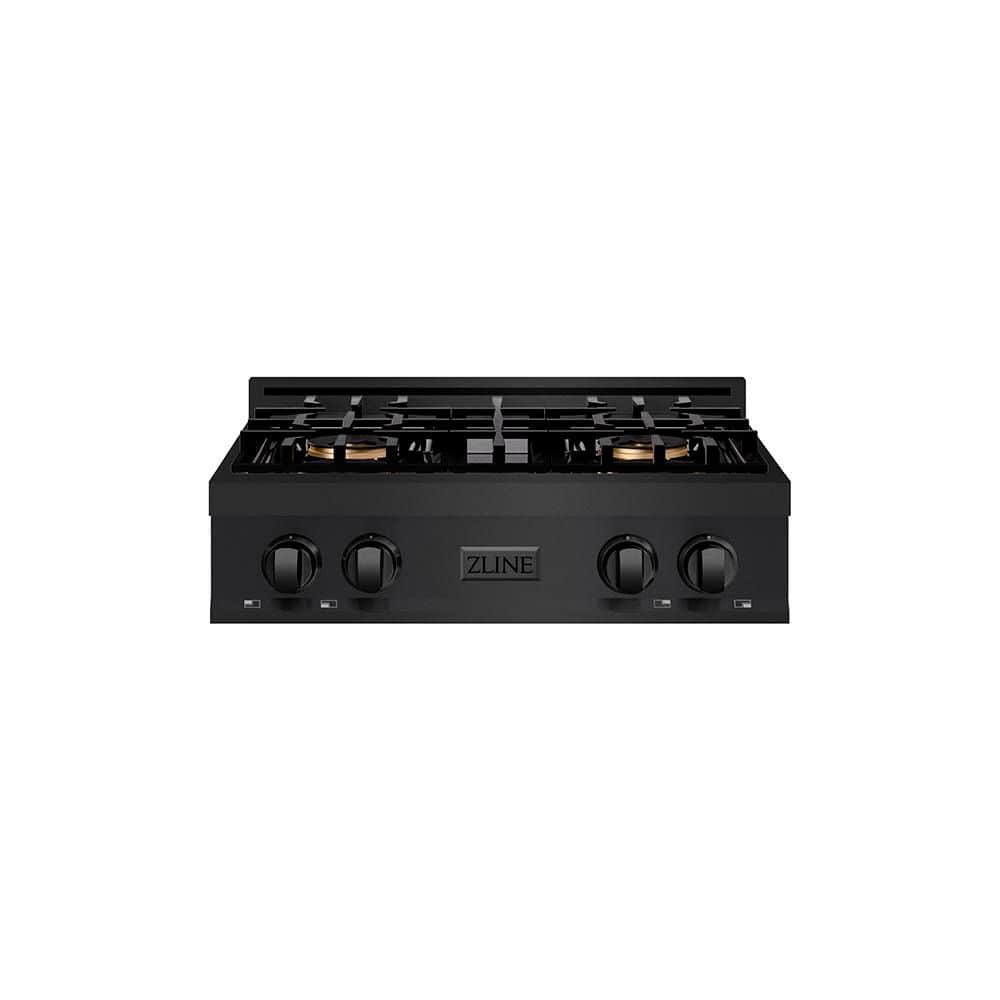 30 in. Classic Gas Rangetop with 4-Burner DuoPro Cooktop in Black Stainless Steel