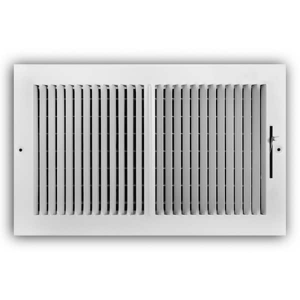 Everbilt 14 in. x 8 in. 2-Way Steel Wall/Ceiling Register in White