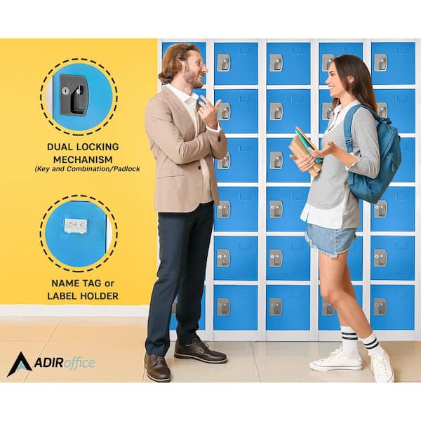 AdirOffice 629-Series 72 in. H 6-Tier Steel Key Lock 6-Shelf