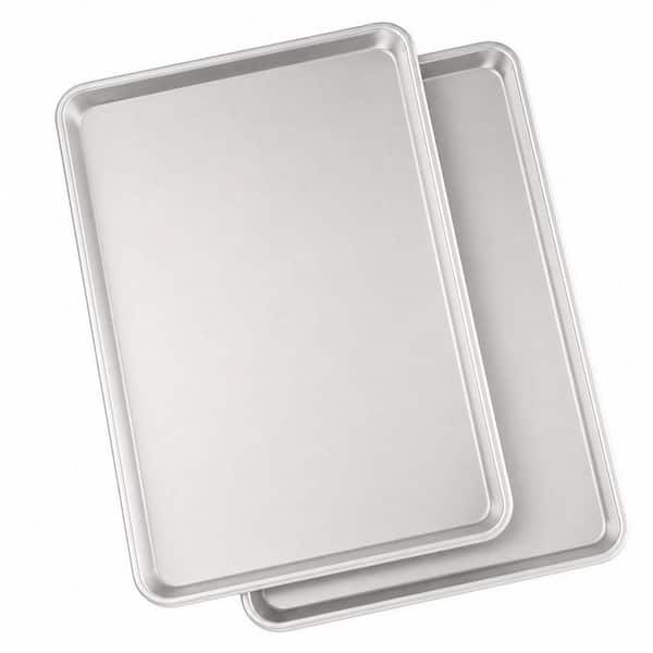 17.91 in. W x 13.18 in. D Commercial Aluminum Baking Sheet Pan Set, Warp Resistant Cookie Sheet Thick Cookie Tray Pans