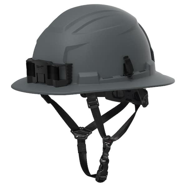 BOLT Gray Type 2 Class E Full Brim Non-Vented Safety Helmet