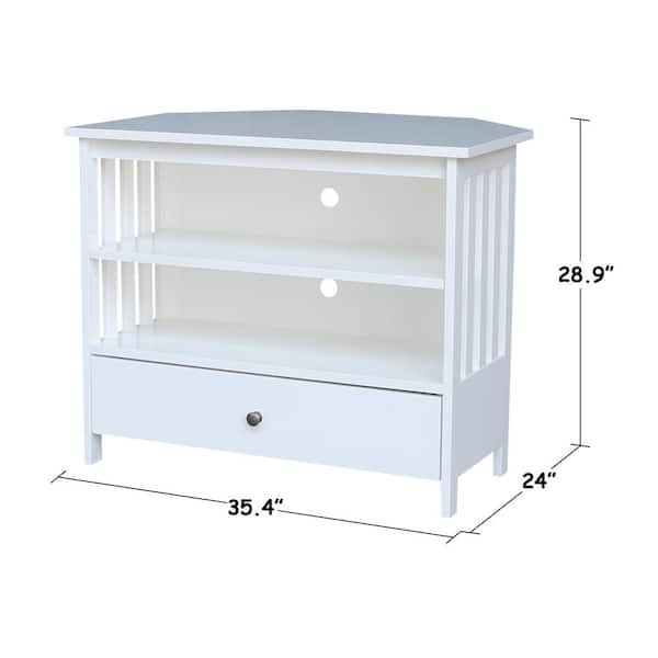 Larson Corner TV Unit White