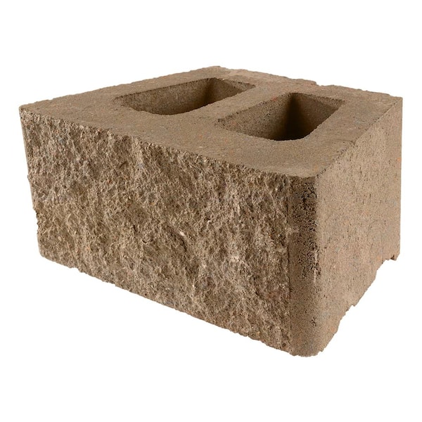 Pavestone Regal Stone Pro Rock Face 8 in. H x 12 in. L x 18 in. W Sandstone Blend Concrete Wall Block (36-Pieces/36 sq. ft/plt)