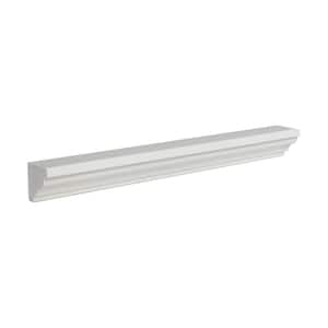 5/8 in. x 5/8 in. x 6 in. Long Plain Recycled Polystyrene Solid Crown Moulding Sample