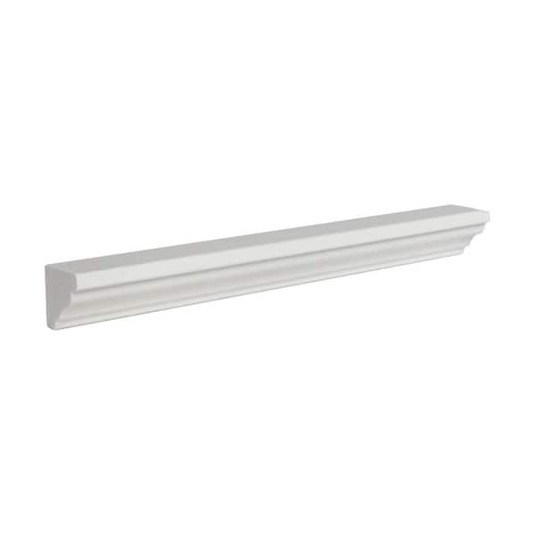 American Pro Decor 5/8 in. x 5/8 in. x 6 in. Long Plain Recycled Polystyrene Solid Crown Moulding Sample