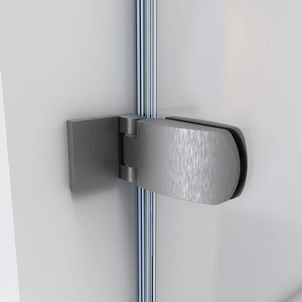 Aqua Uno 60" Clear Tempered Glass Frameless Hinged Tub Door