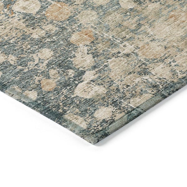 Chantille Machine Washable Indoor/Outdoor Abstract ACN2113 Putty 8 ft. x 8 ft. Area Rug