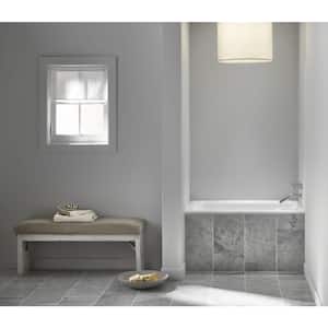 Greek 48 in. x 32 in. Acrylic Drop-In or Undermount Bathtub with Reversible Drain in White
