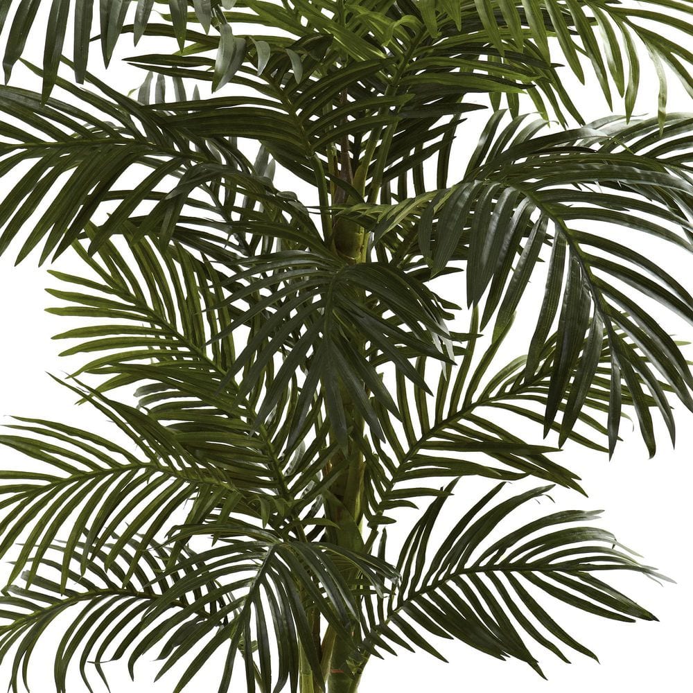 5-ft Green Silk Palm Tree in Black Plastic Pot