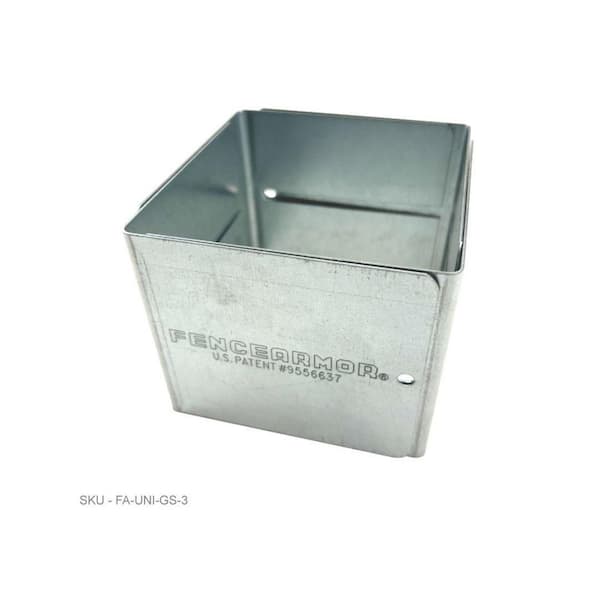 3.5 in. to 6.5 in. x 1/4 ft. H Galvanized Steel - Universal Fit - UNI Series Mailbox and Fence Post Guard