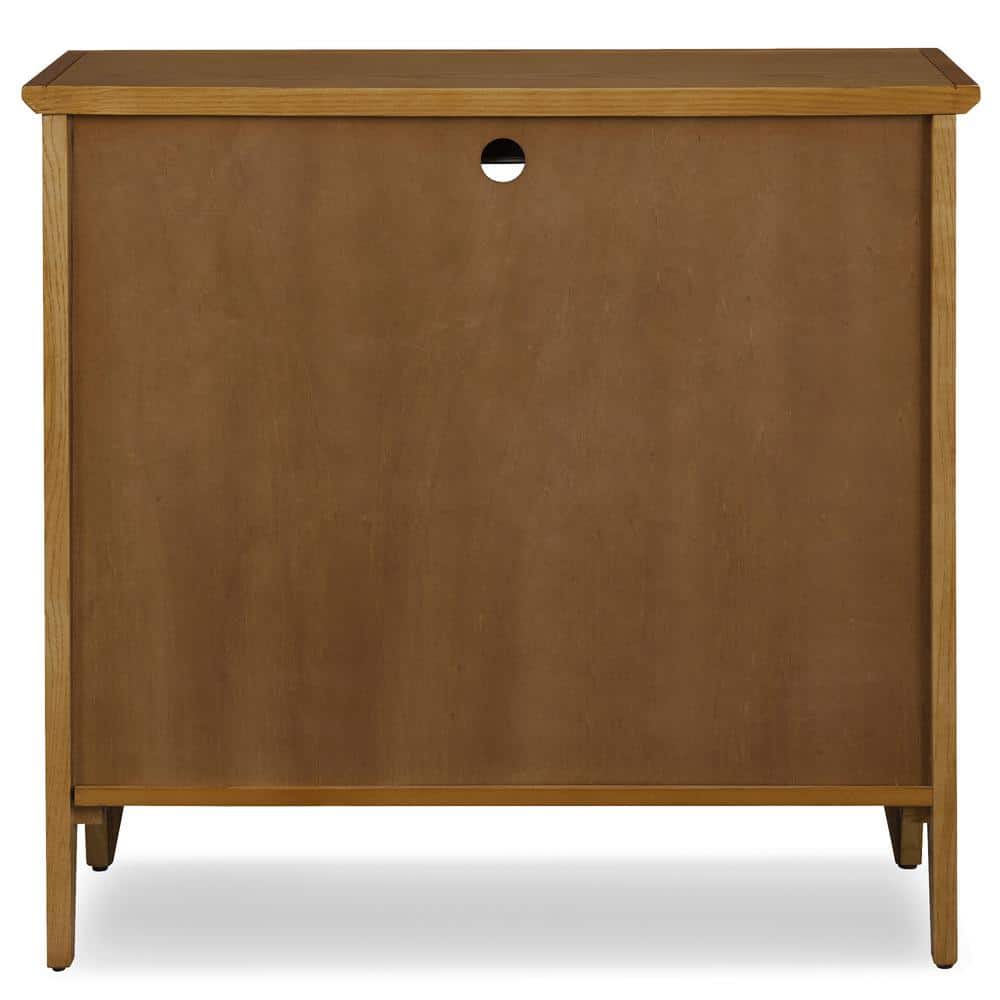 Desert Sand Lighted Oak Entryway Curio Cabinet