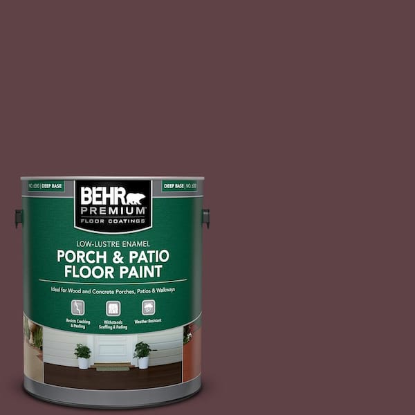 BEHR PREMIUM 1 gal. #110F-7 Deep Garnet Low-Lustre Enamel Interior/Exterior Porch and Patio Floor Paint