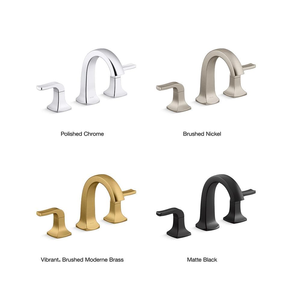 Matte Black Double Handle Widespread Bathroom Faucet