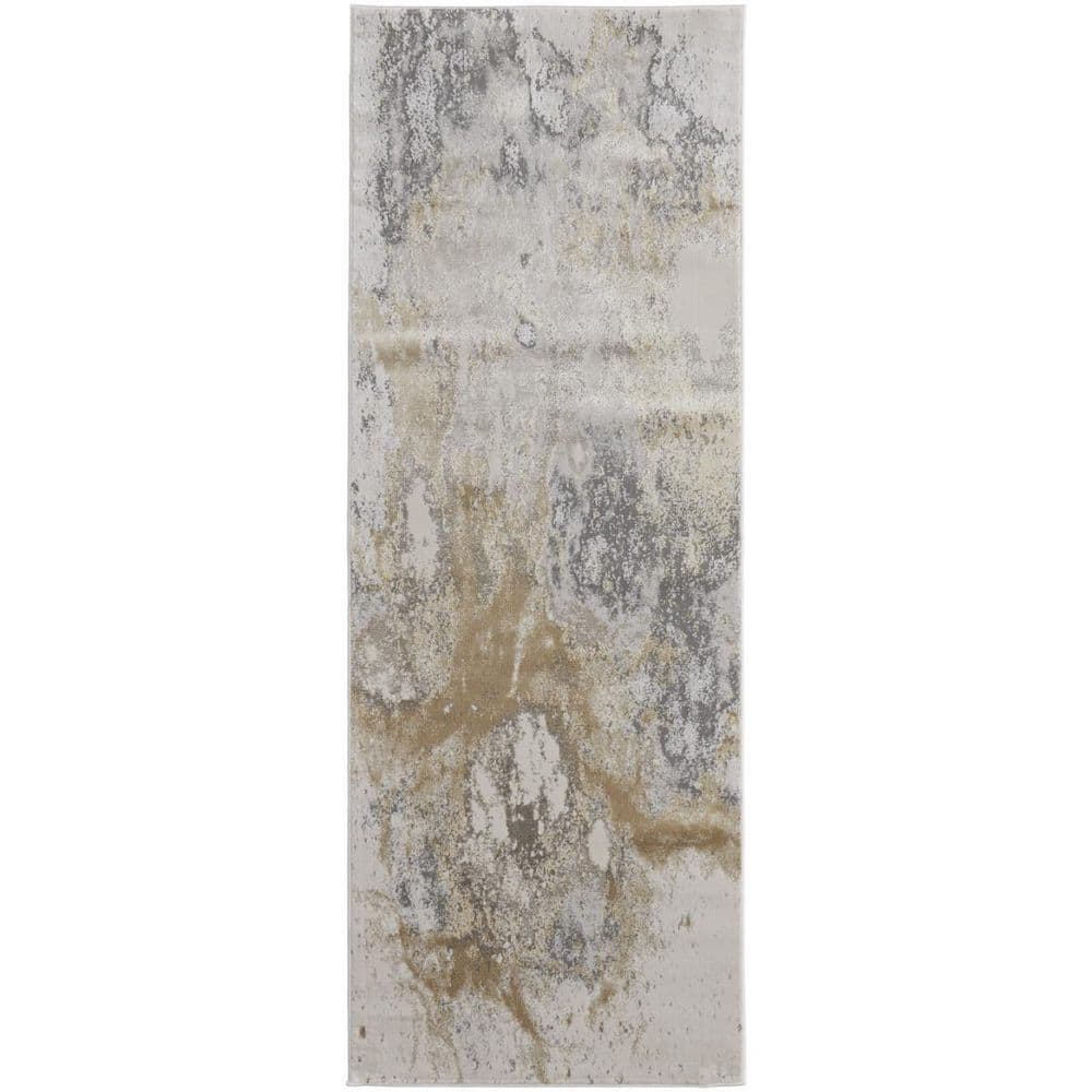2 ft. x 8 ft. Gray, Ivory Abstract Runner Rug price history on PriceWatchPro