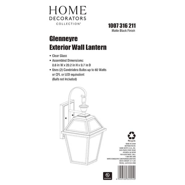 Home Decorators Collection 20.25 in. French Quarter Gas Style 2-Light  Outdoor Wall Lantern Sconce JLW1612A-3 - The Home Depot