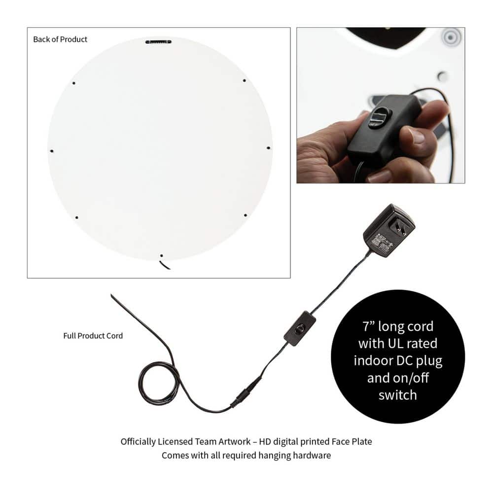 William & Mary Round LED Wall Decor with Backlighting