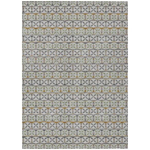 Chantille Machine Washable Indoor/Outdoor Abstract ACN2695 Gray 10 ft. x 14 ft. Area Rug