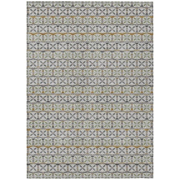 Chantille Machine Washable Indoor/Outdoor Abstract ACN2695 Gray 3 ft. x 4 ft. Area Rug