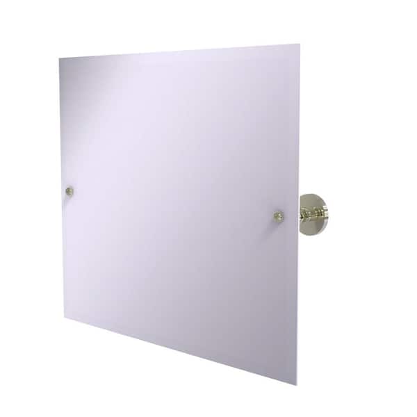 Allied Brass Prestige Skyline Frameless Landscape Rectangular Tilt Mirror with Beveled Edge in Polished Nickel