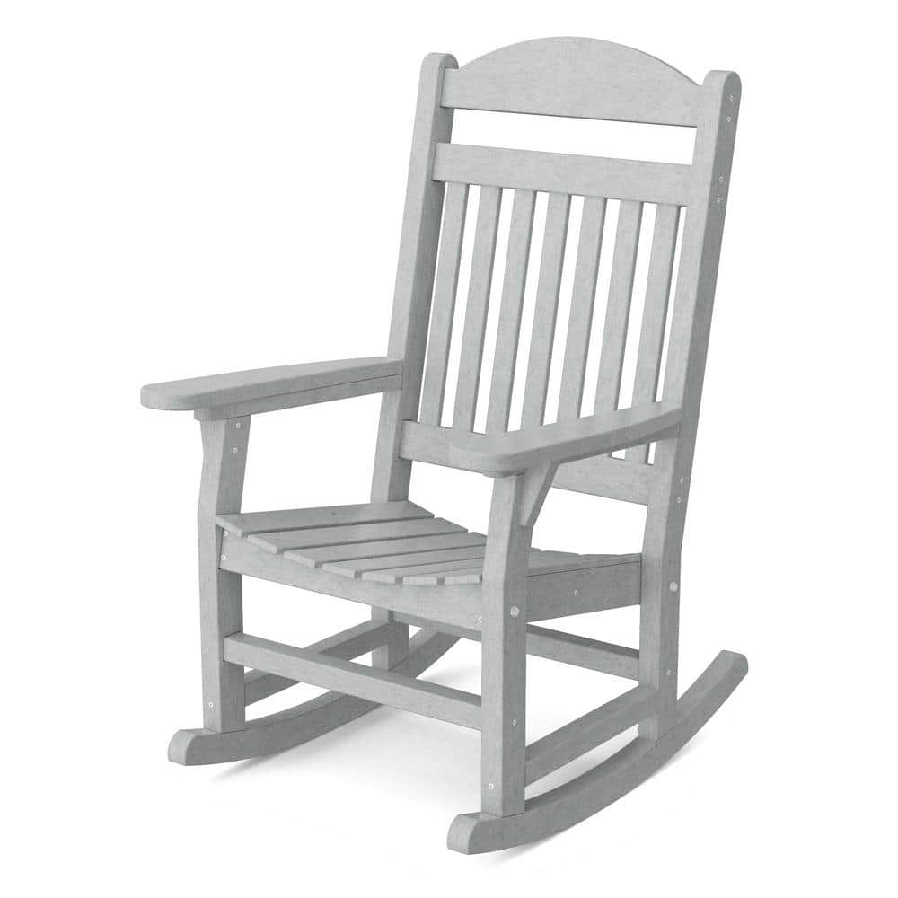 Heritage Light Gray Traditional Rocking Chair Plastic Outdoor Rocking Chair price history on PriceWatchPro
