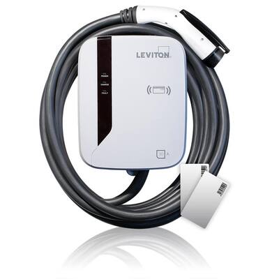 Level 2 Electric Vehicle Charging Station with RFID, 30 Amp, NEMA Type 3R 25 ft. Cable Hardwired
