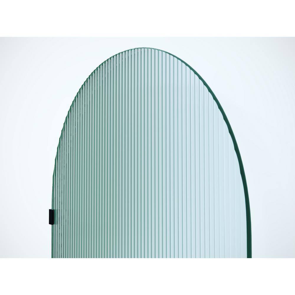 Maven 34" x 66.75" Frameless Arched Fluted Glass Bath Panel