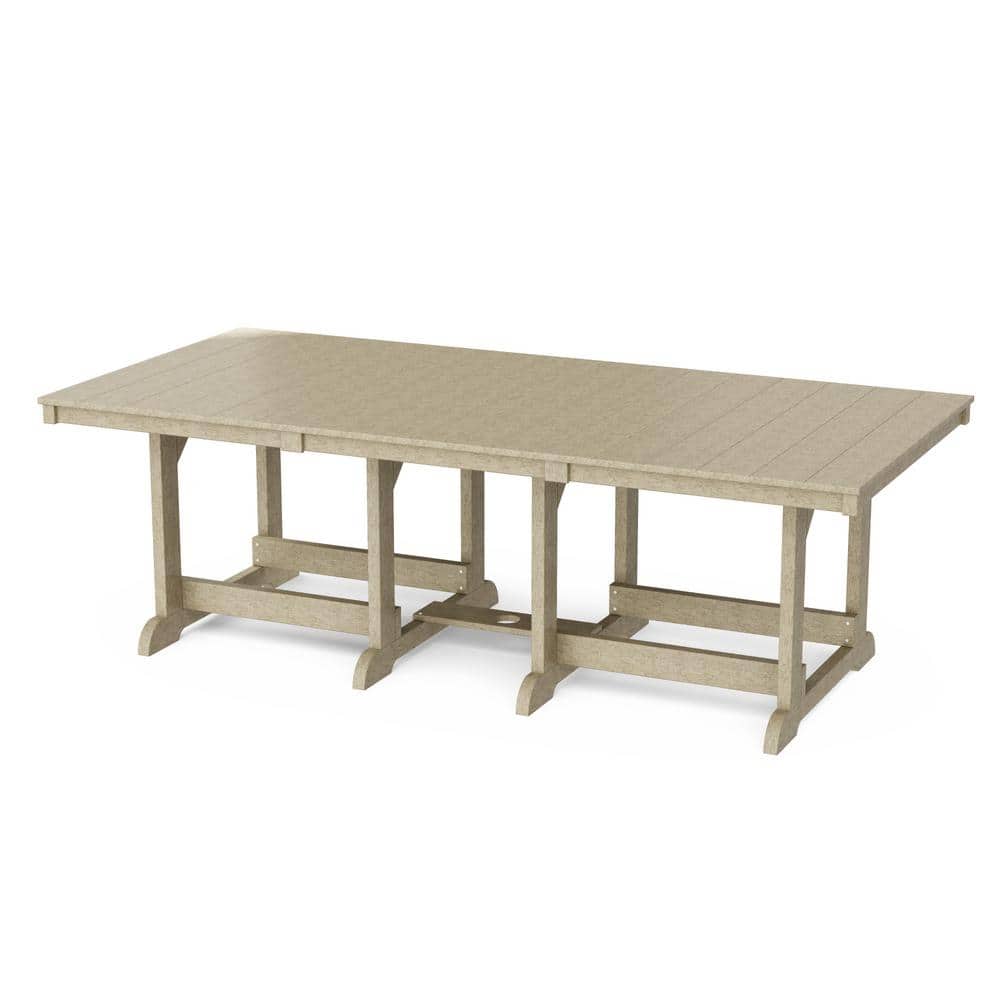 Heritage Weathered Wood HDPE Plastic 44 in. x 94 in. Outdoor Dining Table price history on PriceWatchPro