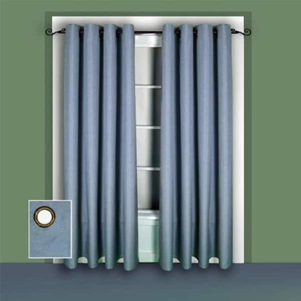 RICARDO Cornflower Blue Woven Grommet Room Darkening Light
