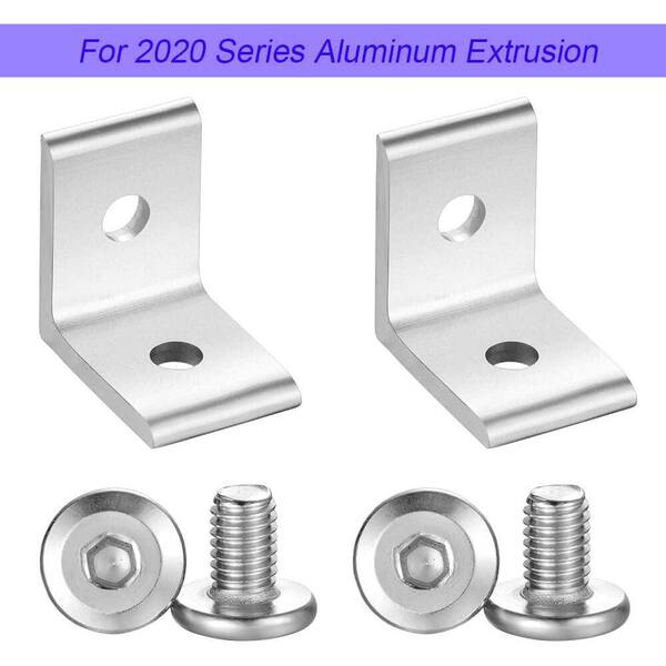 ZYLtech 2020 Extrusion L Bracket - Corner Connector For Aluminum Framing (HW-2020-LBRKT)