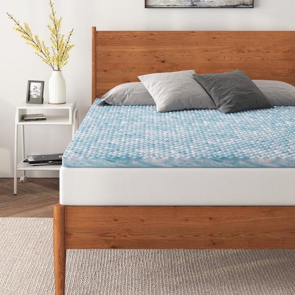 NapQueen 1.5 in. Queen Egg-Shell Gel Memory Foam Mattress Topper