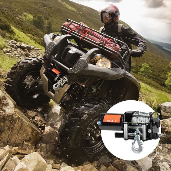 ELW12V40 電動ATVウインチ SKYSHALO Electric Winch, 3000 lbs. Line Pull Capacity, 12V DC ATV