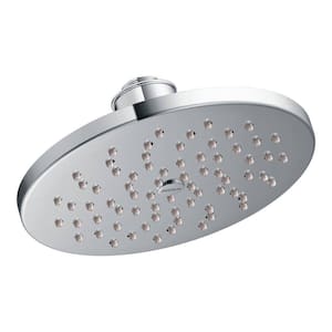 1-Spray 8 in. Single Wall Mount Fixed Shower Head in Chrome