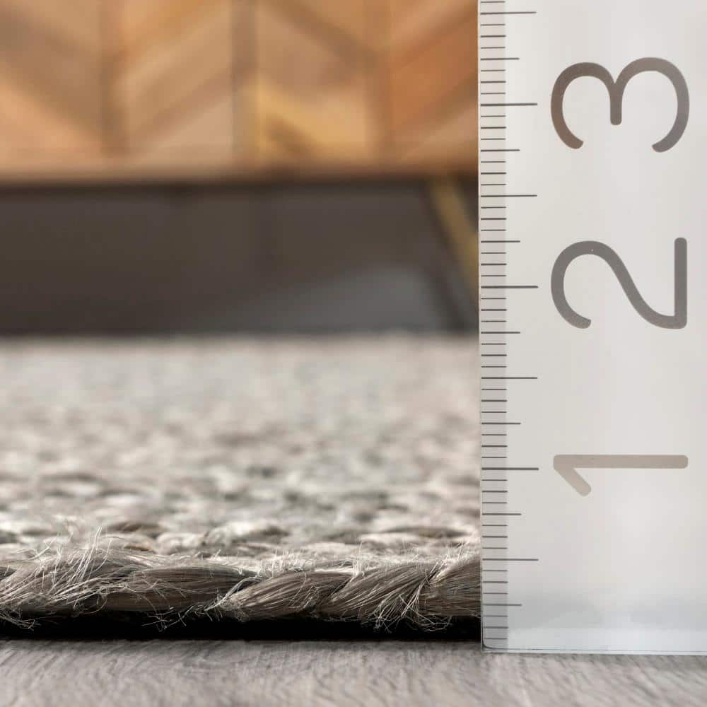 Handmade Gray Jute Flat Woven Area Rug, 3' x 5'