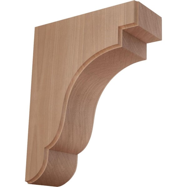 3-1/2 in. x 8-1/2 in. x 11 in. Unfinished Cherry Bedford Corbel