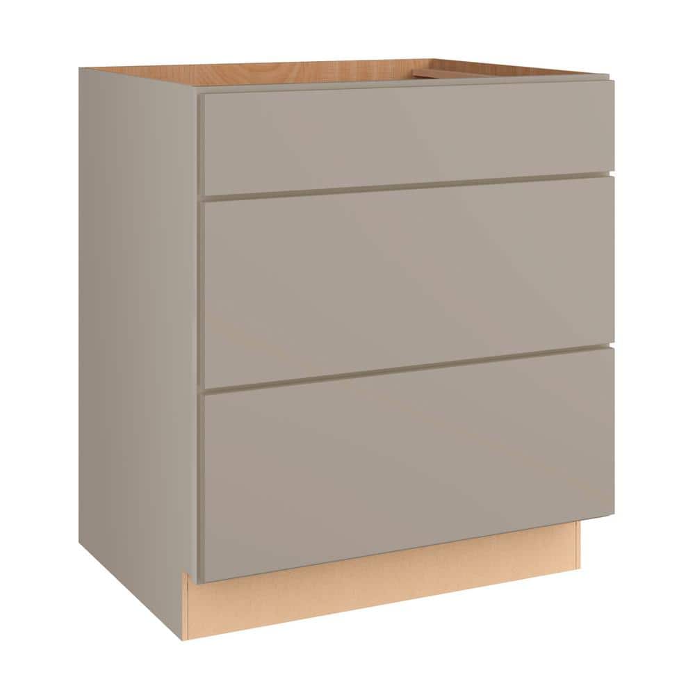 Courtland  30 in. W x 24 in. D x 34.5 in. H Assembled Shaker Drawer Base Kitchen Cabinet in Sterling Gray price history on PriceWatchPro