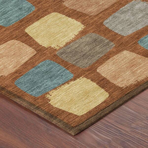 Chantille Machine Washable Indoor/Outdoor Abstract ACN2501 Paprika 10 ft. x 14 ft. Area Rug