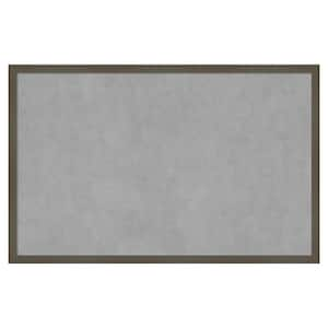 Svelte Clay Grey 33 in. x 21 in. Framed Magnetic Board