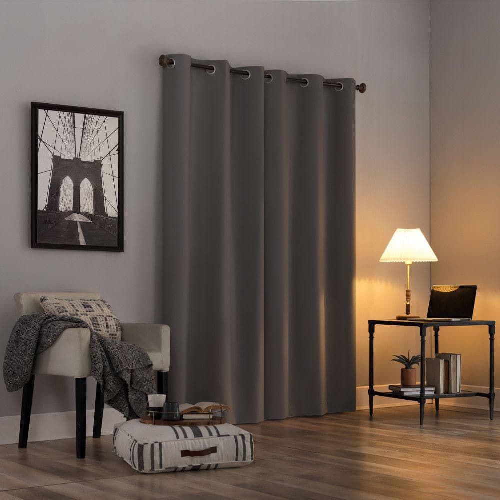 Gray Thermal Blackout Grommet Curtain Panel, 40" x 84"