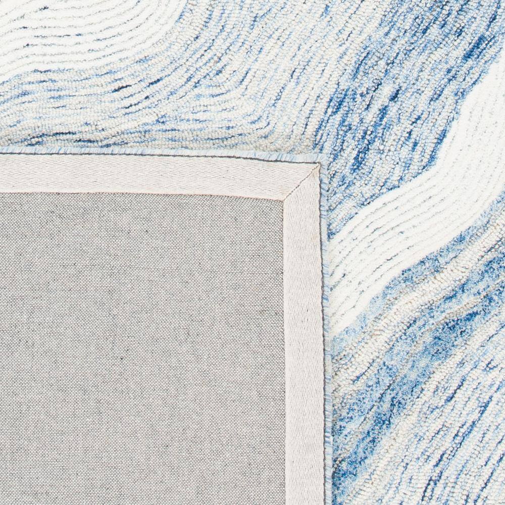 Art Deco Inspired Hand-Tufted Wool Area Rug in Vivid Blue