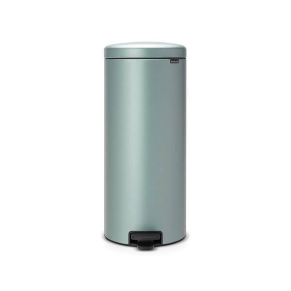 Brabantia NewIcon 8 Gallon (30L) Metallic Mint Step On Trash Can
