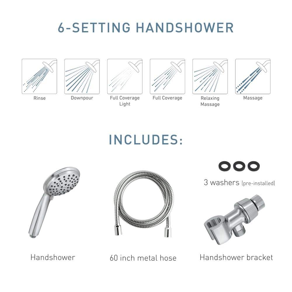 Moen Attune Chrome 6-Mode Handheld Shower Head